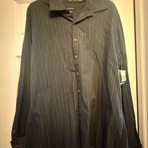 Calvin Klein Jeans Men's Black Pinstripe Shirt